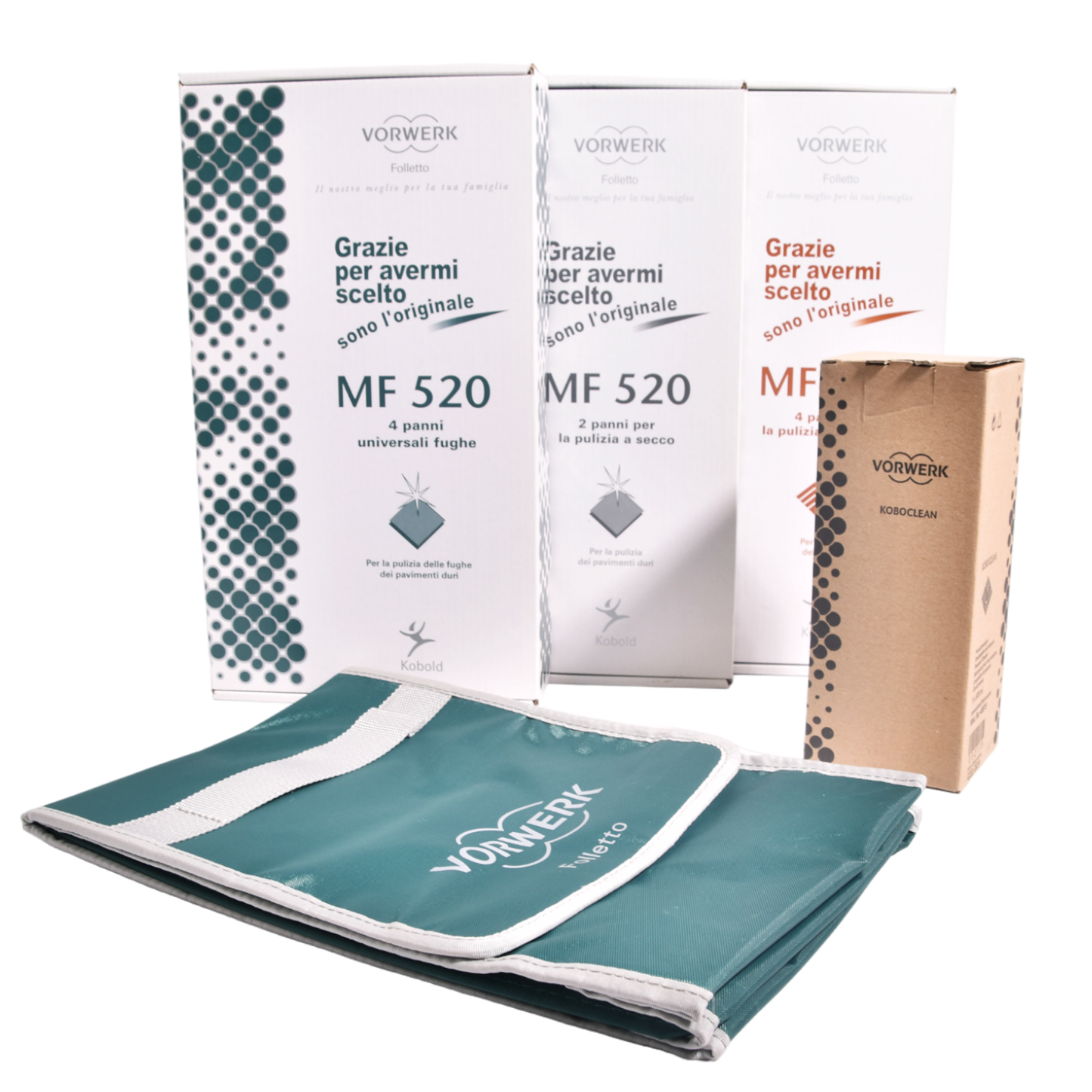 Folletto - Set Borsa + 10 Panni + Koboclean Originale Vorwerk