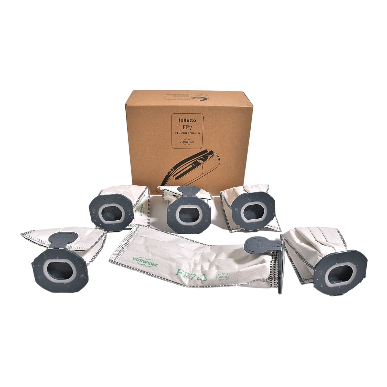 6 Sacchetti Originali Per Aspirapolvere Folletto VK7 - Modello FP7 - Foto 3